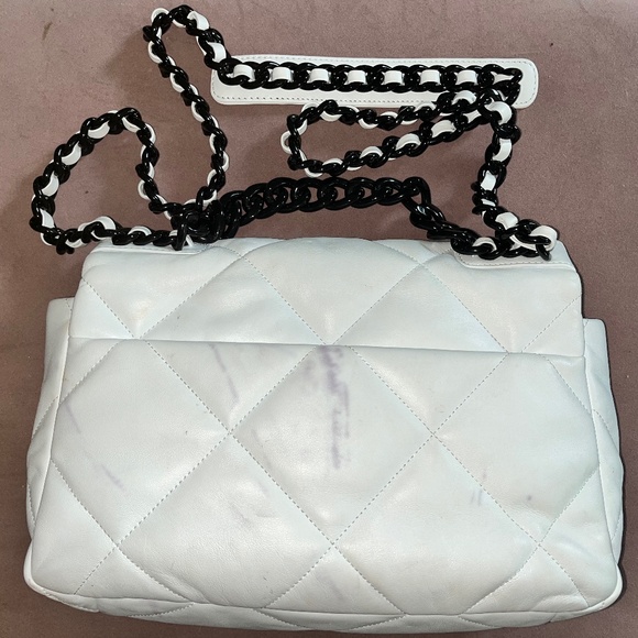 Chanel Chanel Medium 19 Flap Bag - White /Black Hardware - Picture 2 of 3